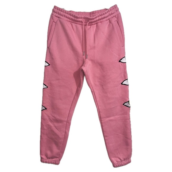 Forever 21 Mens Pink Embroidered Sweatpants, Size L - Picture 6 of 13